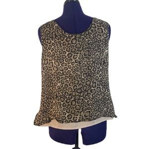 Josephine Chaus Leopard Print Short Sleeve Top